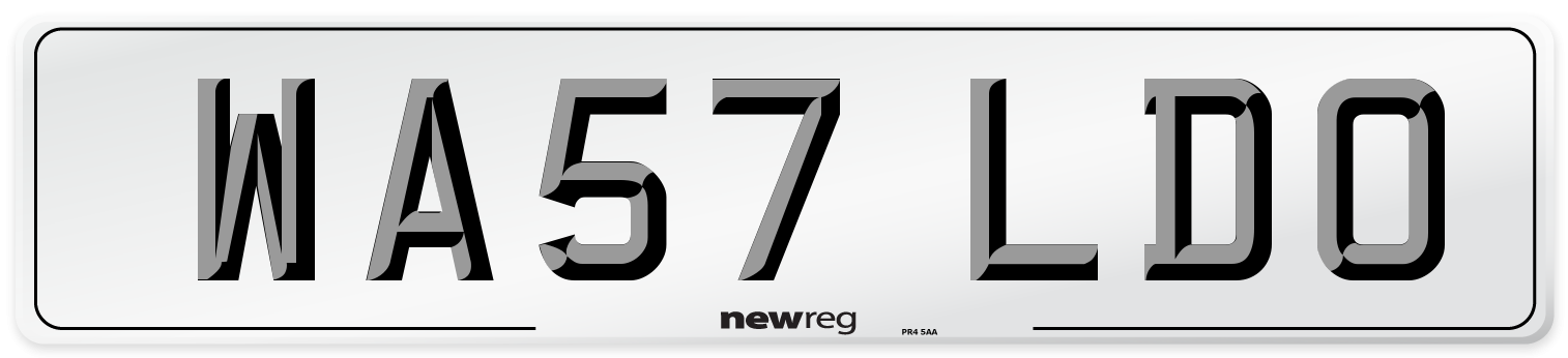 WA57 LDO Number Plate from New Reg